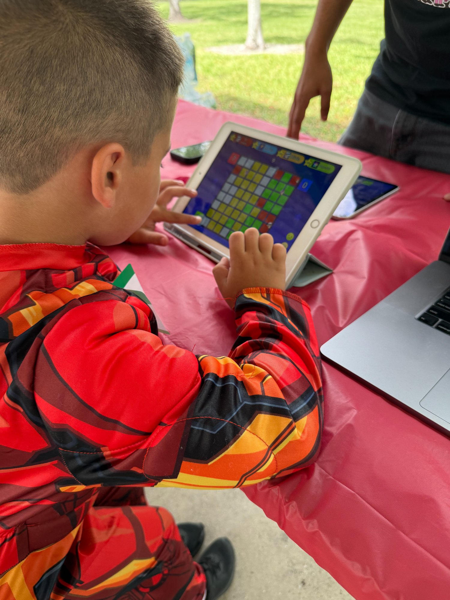 Child playing Think! Brain Zone on iPad