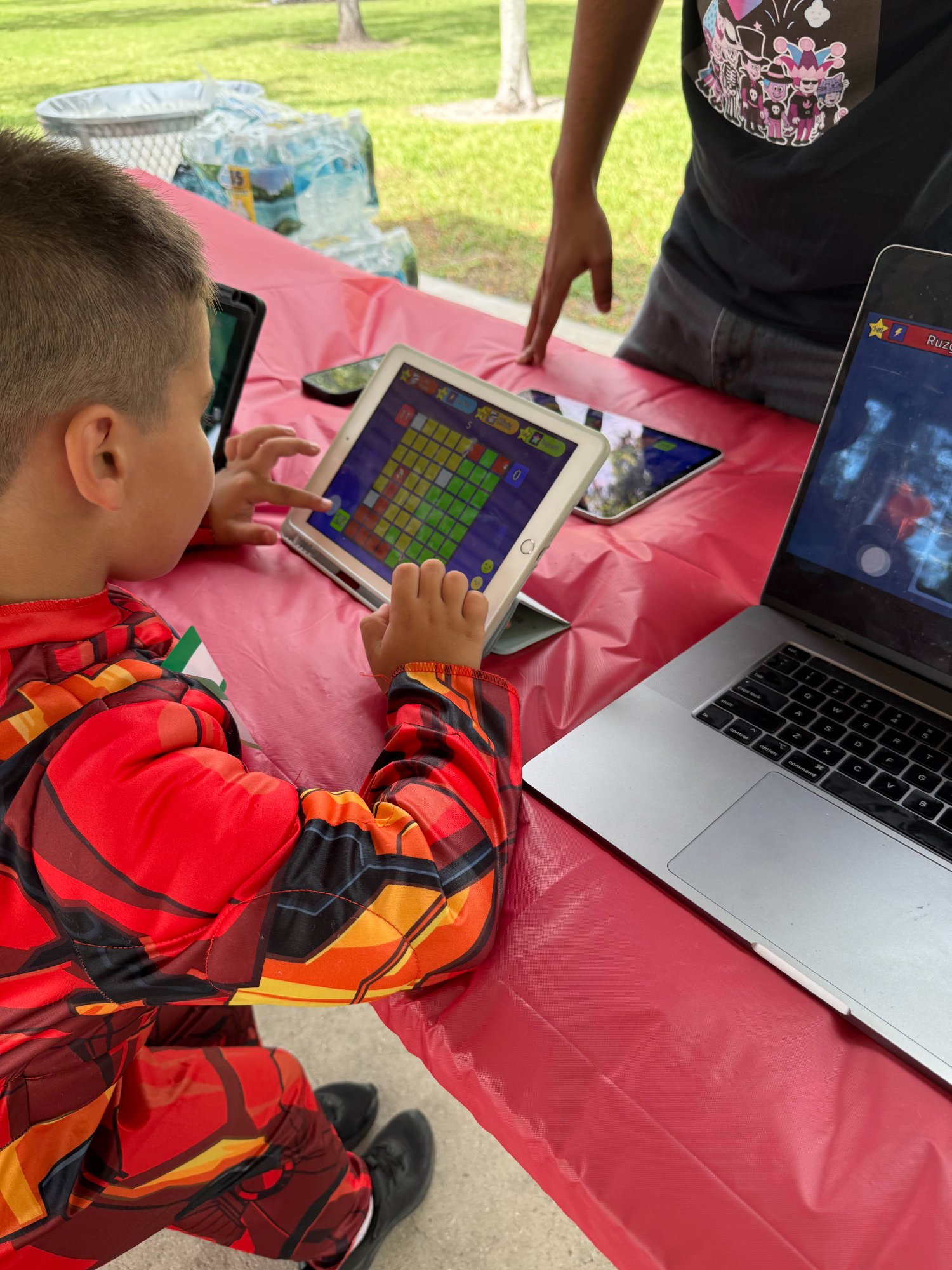 Child engaged with Think! Brain Zone puzzle game