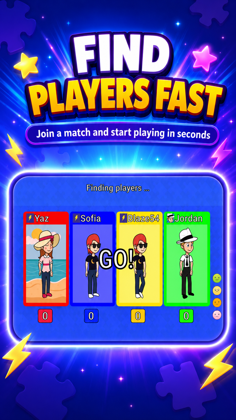 Find players fast
