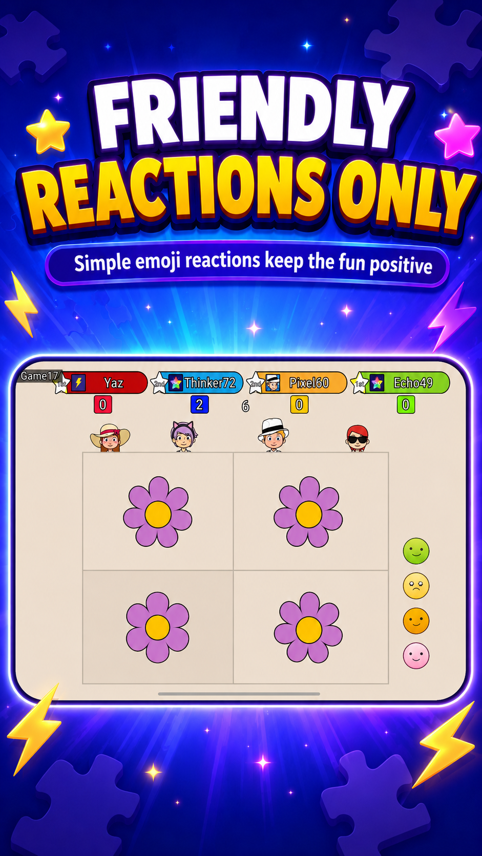 Friendly reactions only