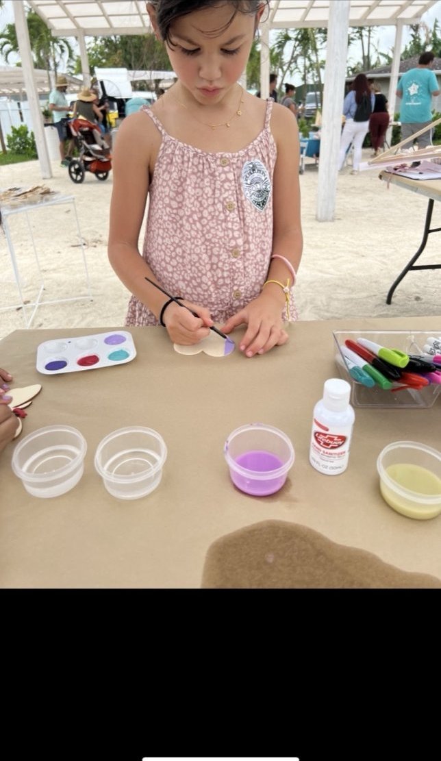 Concentration station — this little artist is completely in the zone, and it sho
